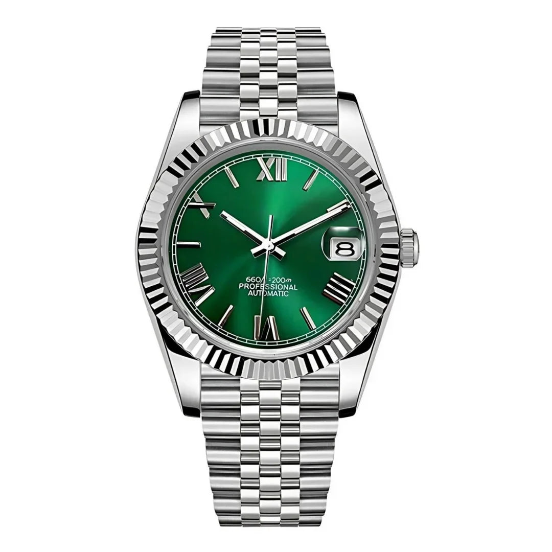 Seikojust | Green Roman - Datejust - Moddys Custom Watches