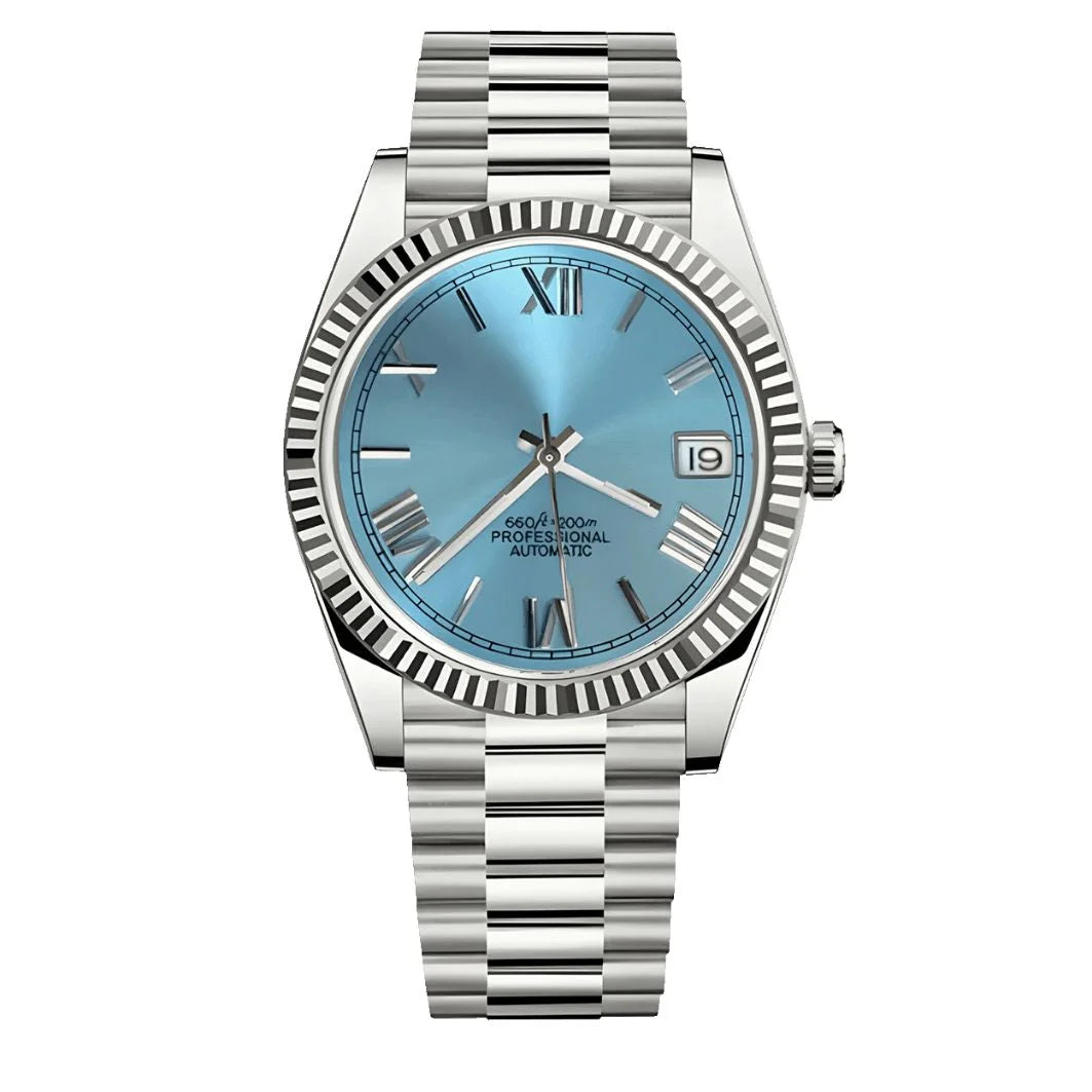 Seikojust | Ice Blue Roman - Datejust - Moddys Custom Watches