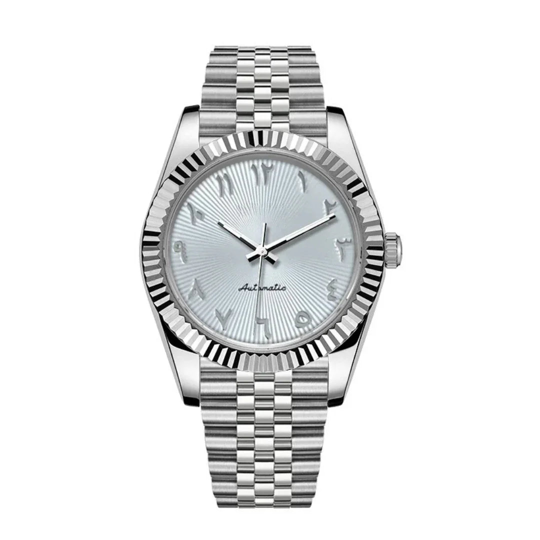 Seikojust | White Arabic Textured - Datejust - Moddys Custom Watches