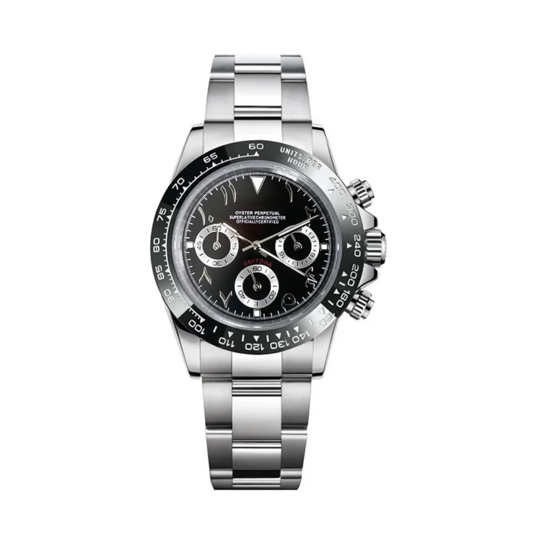 Seitona | Arabic Black - Seiko Logo - Daytona - Moddys Custom Watches
