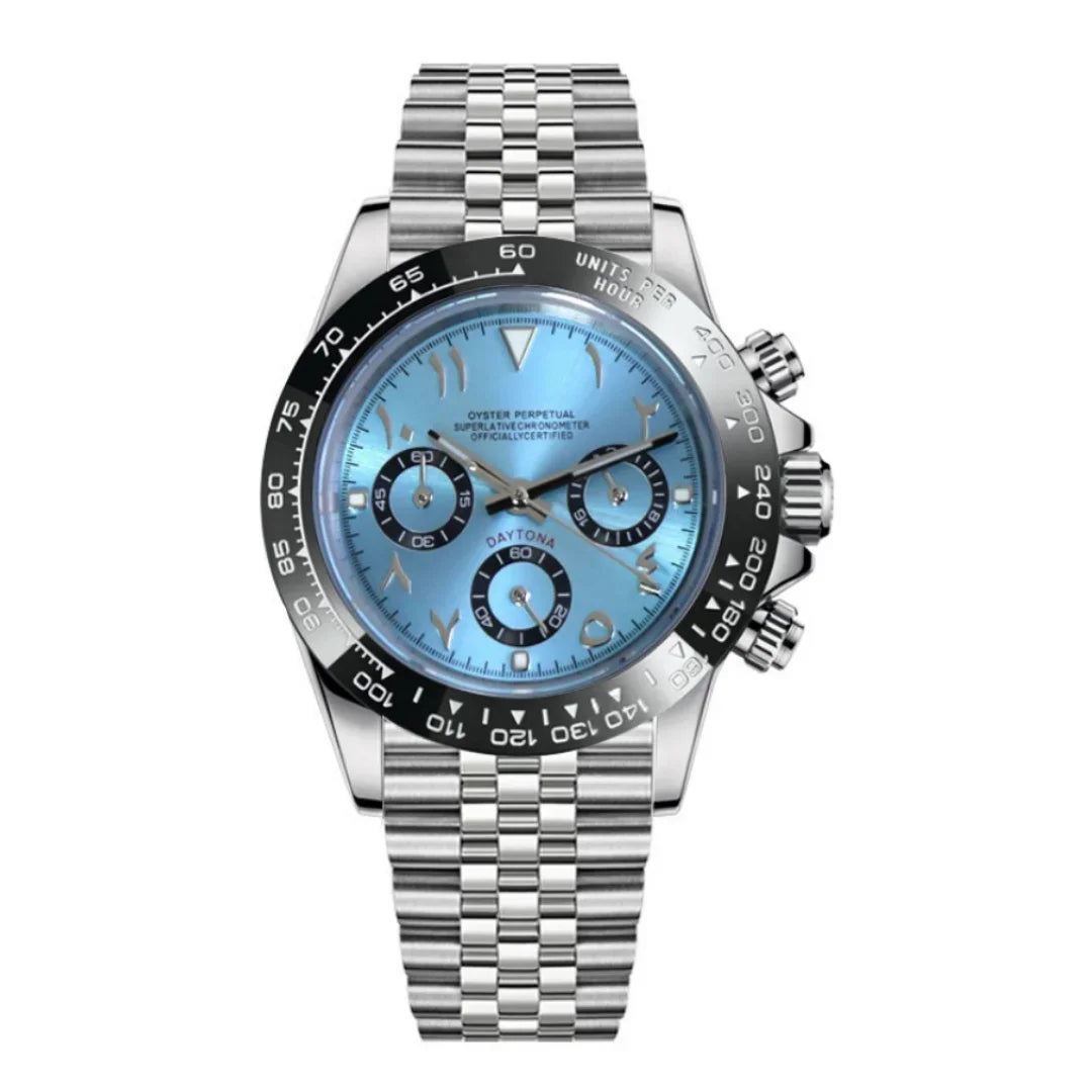 Seitona | Arabic Ice Blue - Seiko Logo - Daytona - Moddys Custom Watches