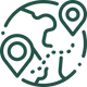 Teal abstract circular logo design