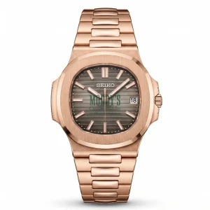 Seiko Mod | Nautilus Rose Gold Brown