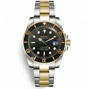 Seiko Mod | Submarinet Two-Tone Black