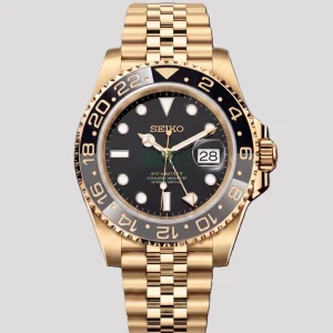 Seiko Mod | Gmt Gold Black